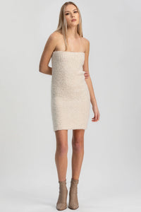 Slim-Fit Strapless Maternity Dress & Cardigan in White Bouclé Knit – The  Boutique Affair Maternity