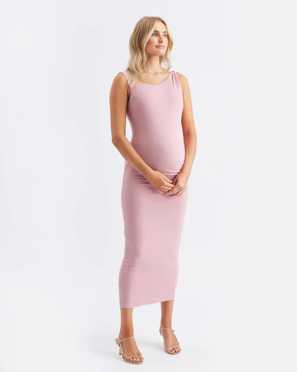 Luxe Off Shoulder Dress - Pink