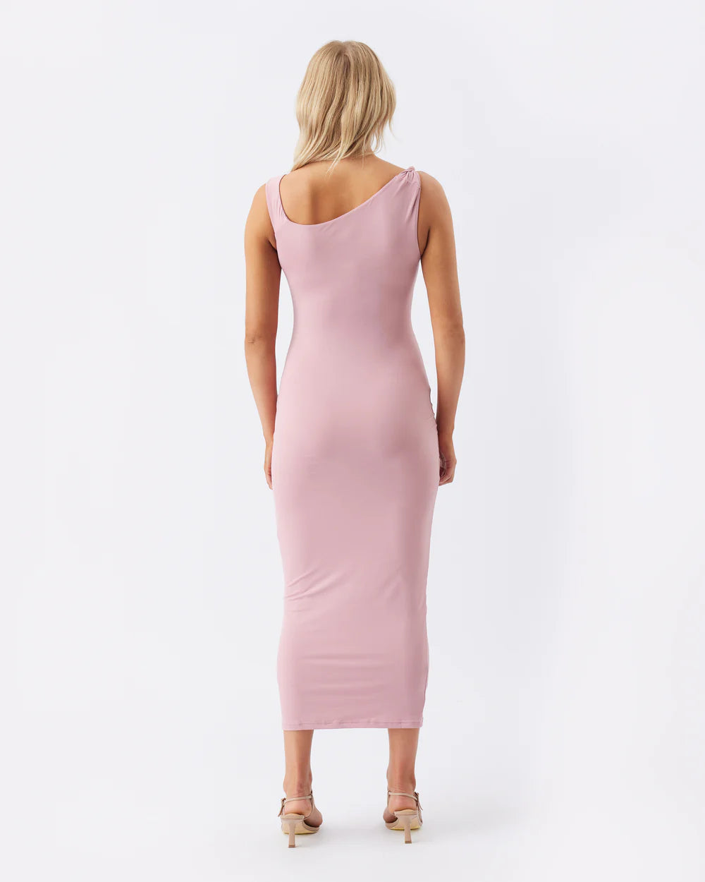 Luxe Off Shoulder Dress - Pink
