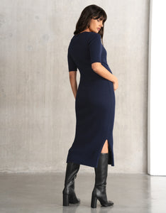 Super-Soft Rib Knit Maternity &amp; Nursing Bodycon Dress