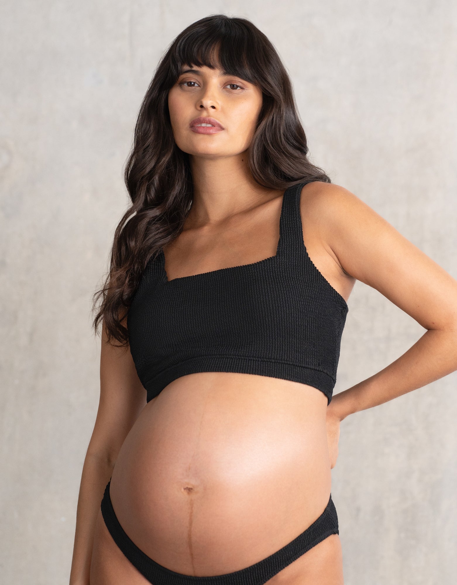Textured Maternity Bikini Top