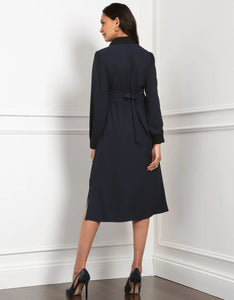 Pleated Waist Maternity & Nursing Shirt Dress