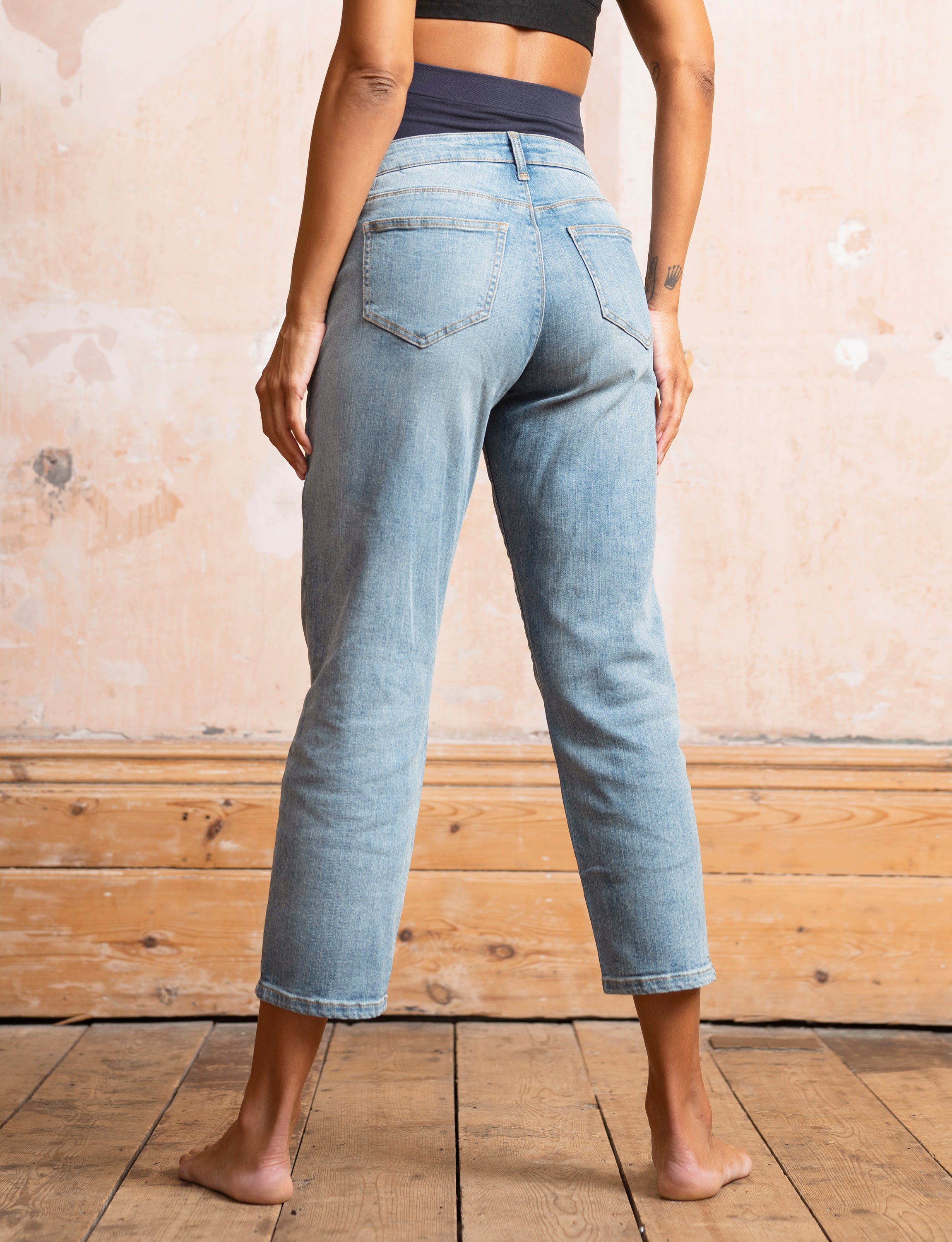 Organic Cotton Tapered Maternity Jeans