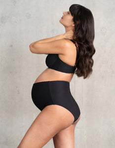 Textured Over Bump Maternity Bikini Brief