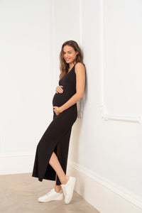 Seraphine Bodycon-Style Maxi Sleeveless Maternity & Nursing Dress